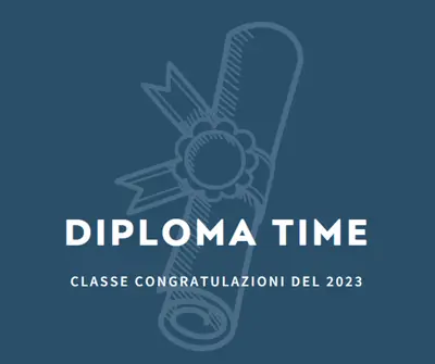 Il tuo diploma blue modern-simple