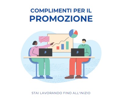 Promozione congratulazioni white whimsical-line