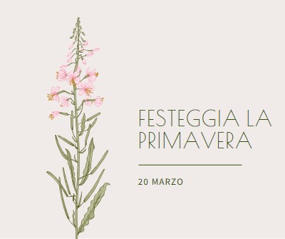 Festeggia la primavera white vintage-botanical