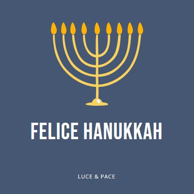 Hanukkah Sameach blue modern-simple