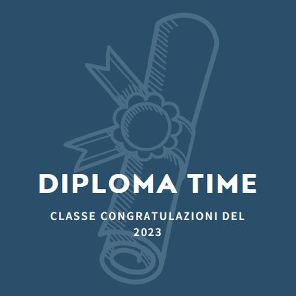 Il tuo diploma blue modern-simple