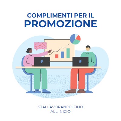 Promozione congratulazioni white whimsical-line