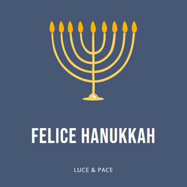 Hanukkah Sameach blue modern-simple