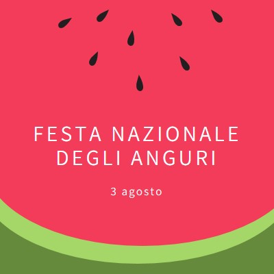 Giornata nazionale delle angurie pink modern-simple