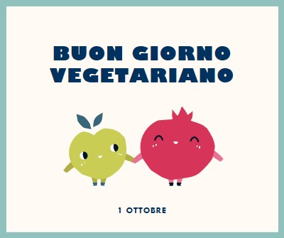 Buon giorno vegetariano white whimsical-line