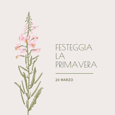 Festeggia la primavera white vintage-botanical