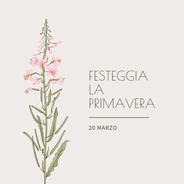 Festeggia la primavera white vintage-botanical