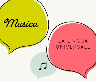 Lingua musicale white whimsical-line