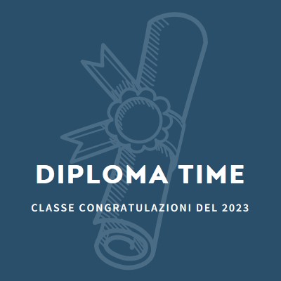 Il tuo diploma blue modern-simple