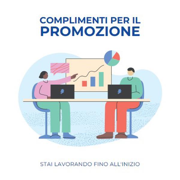 Promozione congratulazioni white whimsical-line