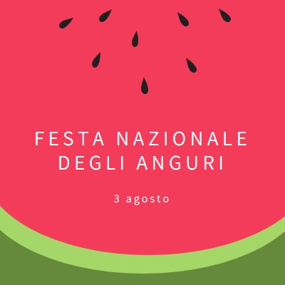 Giornata nazionale delle angurie pink modern-simple