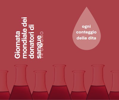 Giornata mondiale dei donatori di sangue red modern-bold