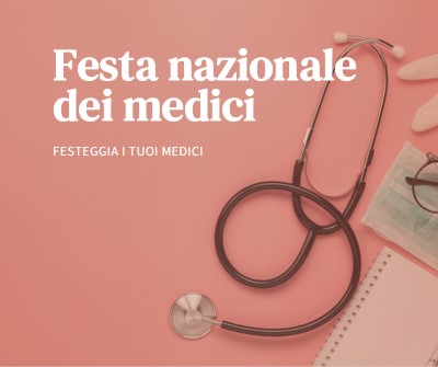 Festeggia i tuoi medici pink modern-simple