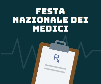 Oggi è la festa del medico nazionale blue modern-simple