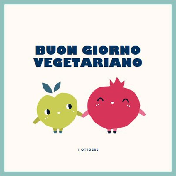 Buon giorno vegetariano white whimsical-line