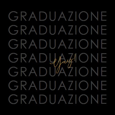 Yay per la laurea black modern-simple