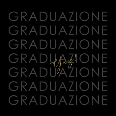Yay per la laurea black modern-simple