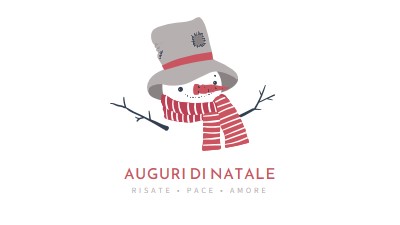 Auguri di Natale white modern-simple