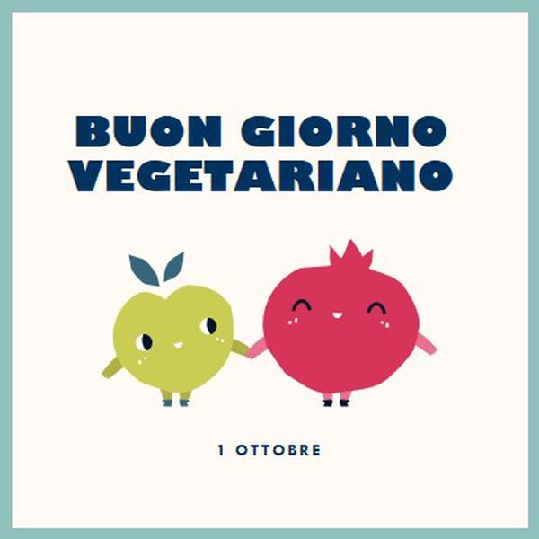 Buon giorno vegetariano white whimsical-line