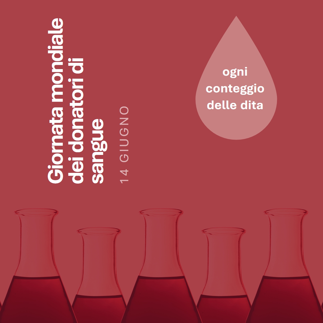Giornata mondiale dei donatori di sangue red modern-bold