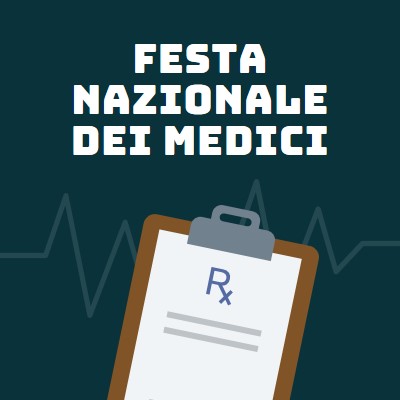 Oggi è la festa del medico nazionale blue modern-simple