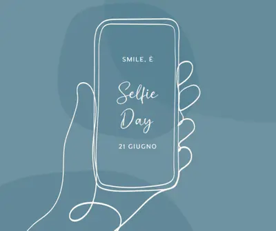 Confidenza con i selfie blue whimsical-line