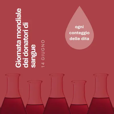 Giornata mondiale dei donatori di sangue red modern-bold