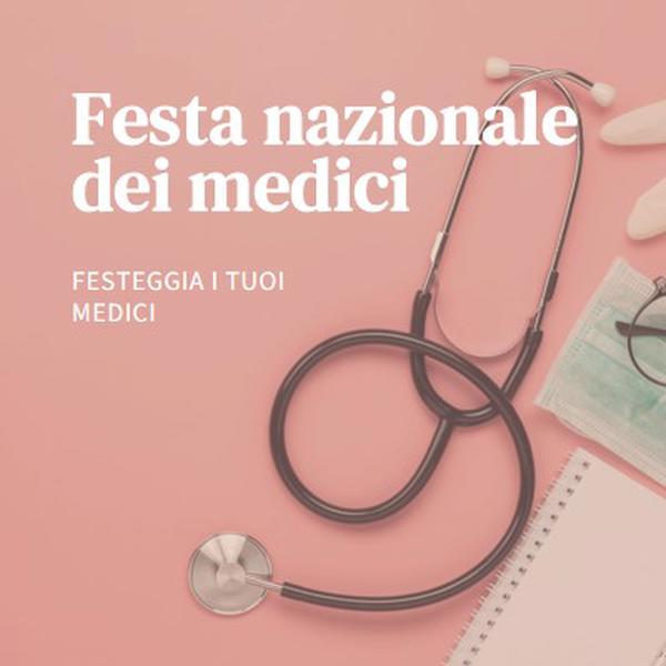 Festeggia i tuoi medici pink modern-simple