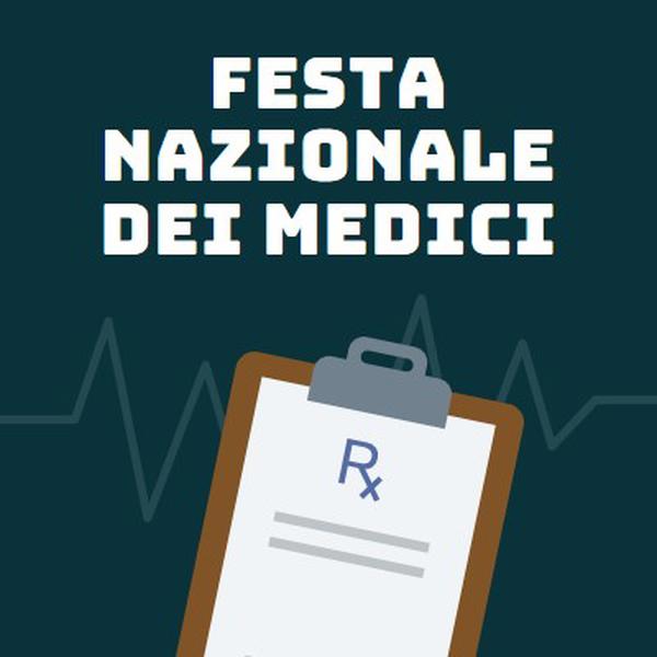 Oggi è la festa del medico nazionale blue modern-simple