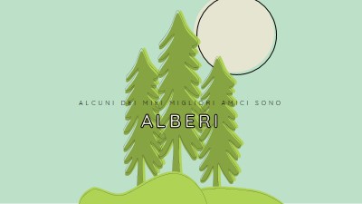 Rifugio nella foresta green whimsical-line