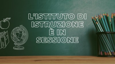 L'istituto di istruzione è in sessione green modern-simple