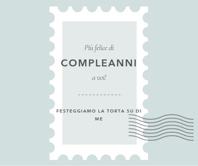 Compleanno meraviglioso blue modern-simple