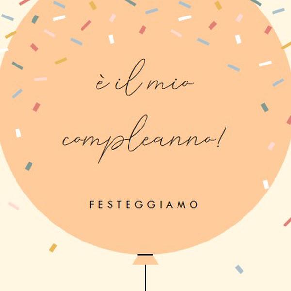 Festeggiamo il mio compleanno yellow whimsical-line