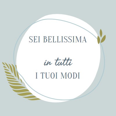 Bello in tutti i tuoi modi blue organic-simple