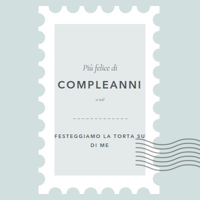 Compleanno meraviglioso blue modern-simple