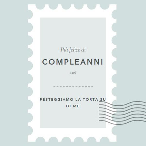 Compleanno meraviglioso blue modern-simple