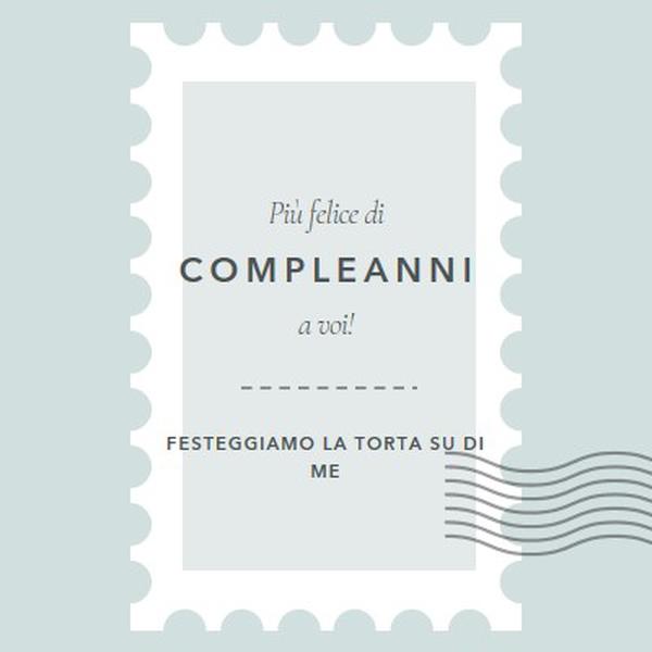 Compleanno meraviglioso blue modern-simple