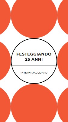 Festeggiando 25 anni orange modern-geometric-&-linear