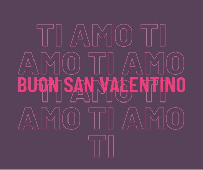 Ti amo, San Valentino purple modern-bold