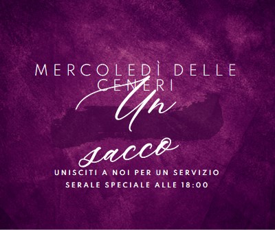 Messa mercoledì delle ceneri purple modern-simple