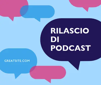 Podcast in calo ora blue modern-color-block
