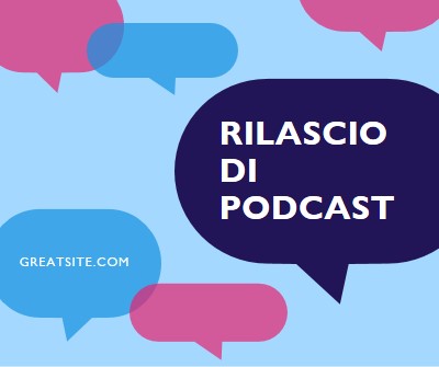 Podcast in calo ora blue modern-color-block