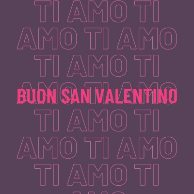 Ti amo, San Valentino purple modern-bold