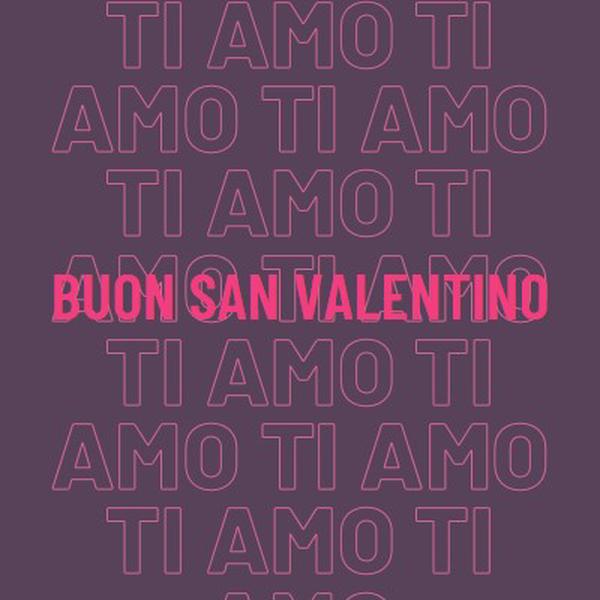 Ti amo, San Valentino purple modern-bold