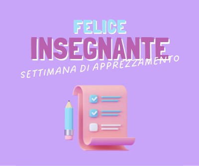 Settimana di apprezzamento per i docenti purple whimsical-color-block