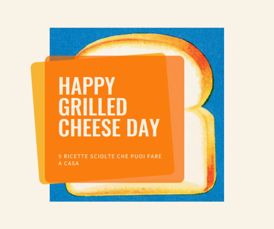Happy Grilled Cheese Day orange modern-bold