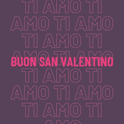 Ti amo, San Valentino purple modern-bold