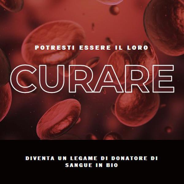 Diventare un donatore di sangue red modern-simple