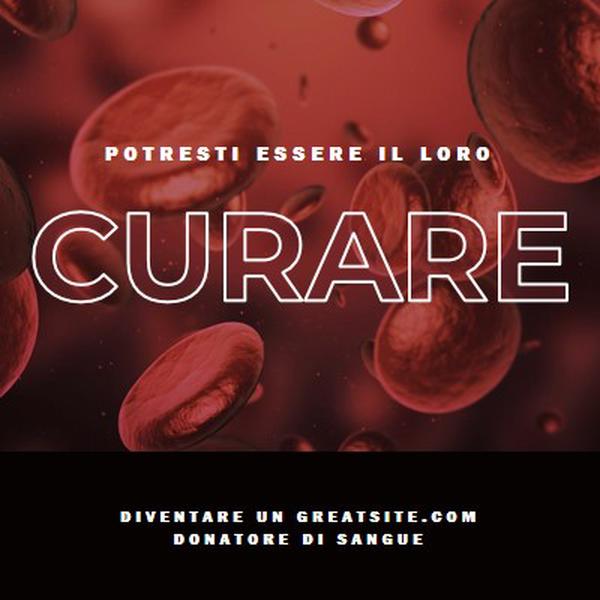 Diventare un donatore di sangue red modern-simple