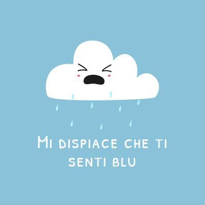 Mi dispiace che ti senti blu blue whimsical-color-block